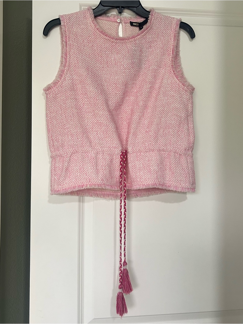 NWT Maje Pink Tweed Top - Picture 2 of 6
